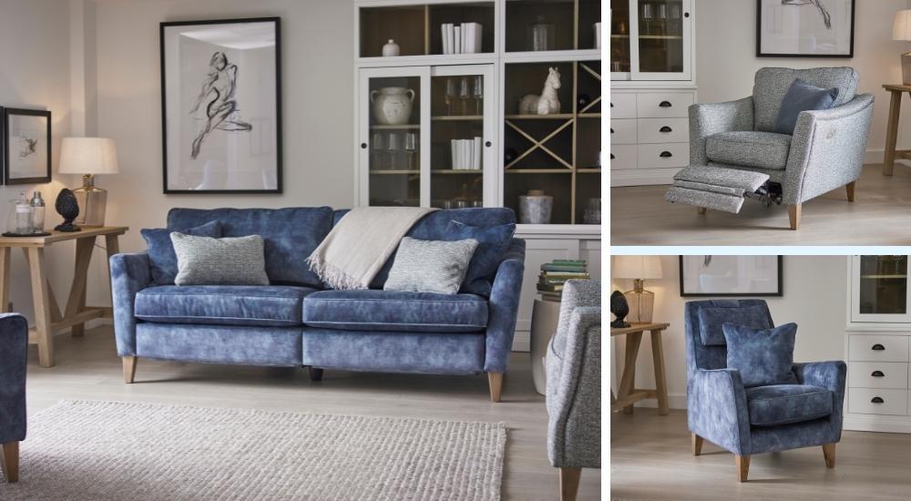 Hoxton living collection made from recycled fabrics
